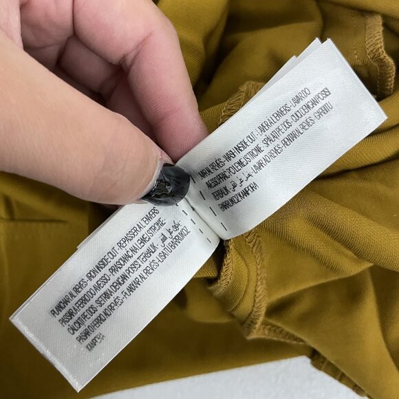 Zara Surplus Womens Midi Dress XS Mustard Gold Collared V-Neck 8516/244 NWOT - Picture 7 of 11